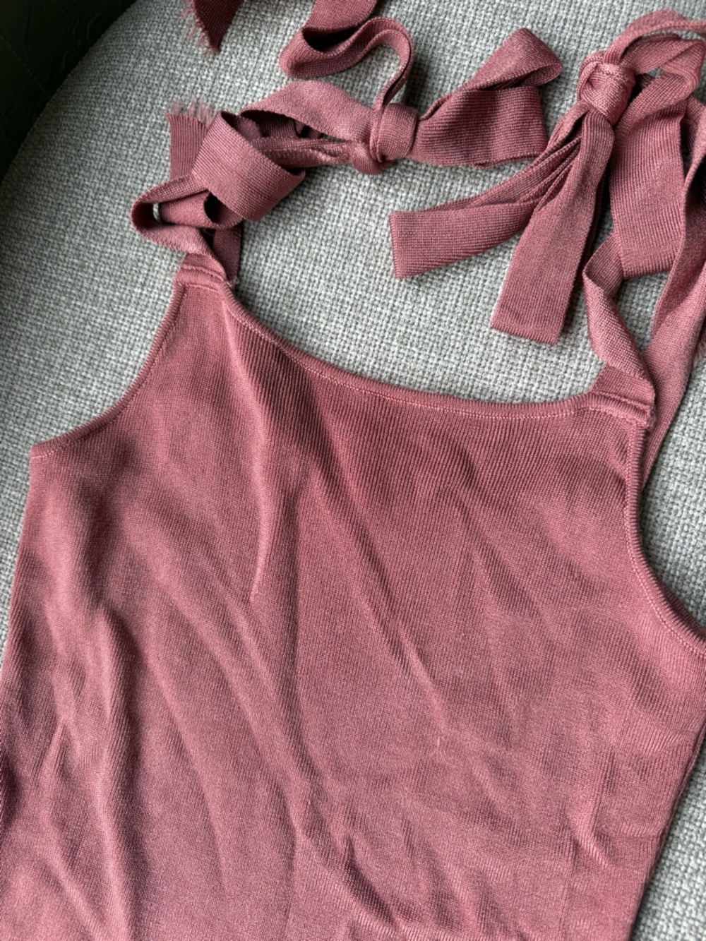 Urban Outfitters Rust Tie-Shoulder Midi Dress